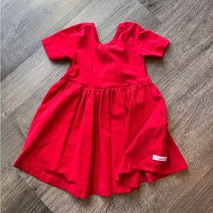 Ruffle Butts Red Baby Dress with Bow on Back 12-18 Month NWOT